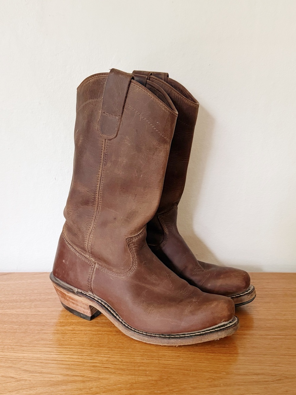 Vintage Dayton Boots "The Stallion" Brown Leather Western Boots - Made in Canada
